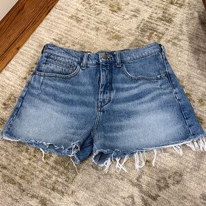Pilcro Frayed Hem Denim Shorts